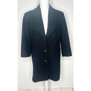Preston & York Wool 3/4 Sleeve Wool Coat